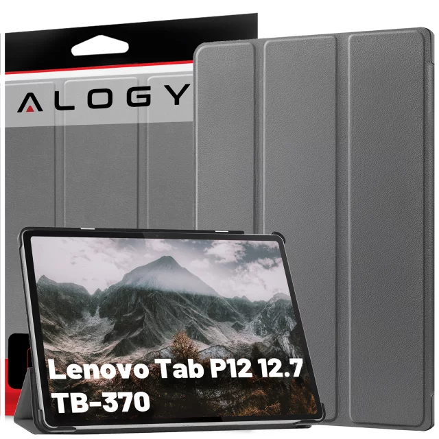 Etui ochronne do Lenovo Tab P12 12.7 TB-370 obudowa na tablet Alogy Book Cover Case Szare