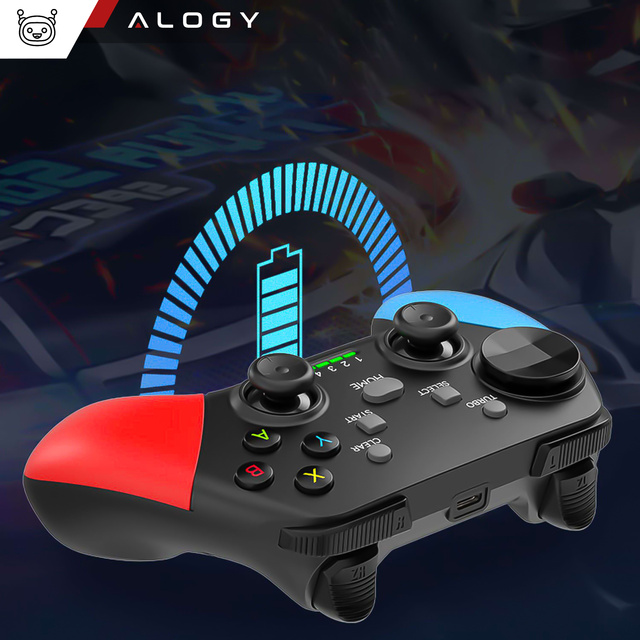 Gamepad Alogy Pad bezprzewodowy z uchwytem na telefon Gaming Set Czarny
