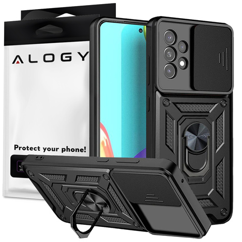 Alogy Camshield Stand Ring Etui na telefon z osłonką na aparat do Samsung Galaxy A73 / A73 5G