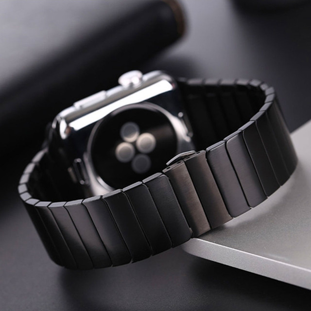  Alogy Stainless Steel Bransoleta do Apple Watch 42/44/45/49mm Czarna