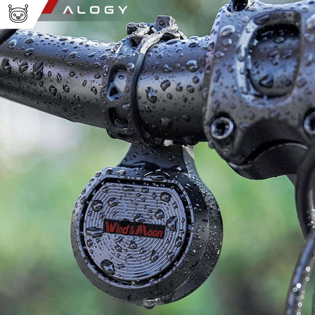 Alogy Dzwonek elektryczny + alarm rowerowy 2w1 Waterproof Electric Bell na rower wodoodporny czarny