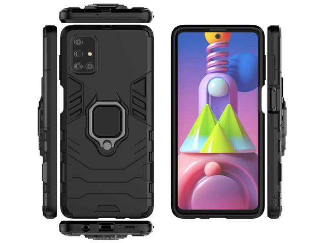 Alogy Etui na telefon Stand Ring Armor do Samsung Galaxy M51 czarne