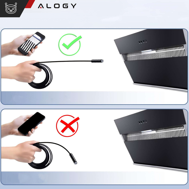 Alogy Hard Wire Kamera inspekcyjna endoskopowa micro USB + USB-C + USB Full HD 5m 8mm Endoskop