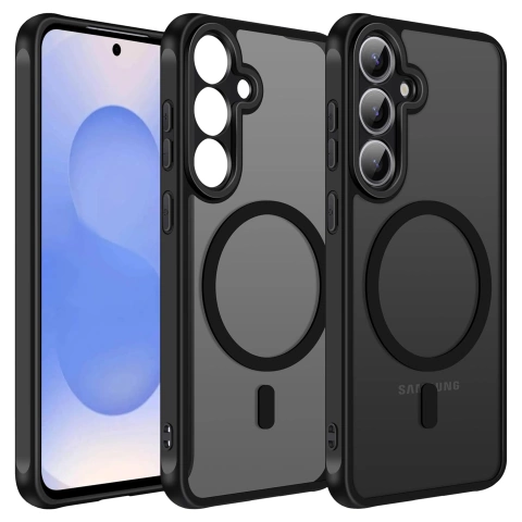 Etui do Samsung Galaxy S25 Plus obudowa ochronna na telefon Alogy Matte HybridMag™️ Case do MagSafe Matowe Czarne