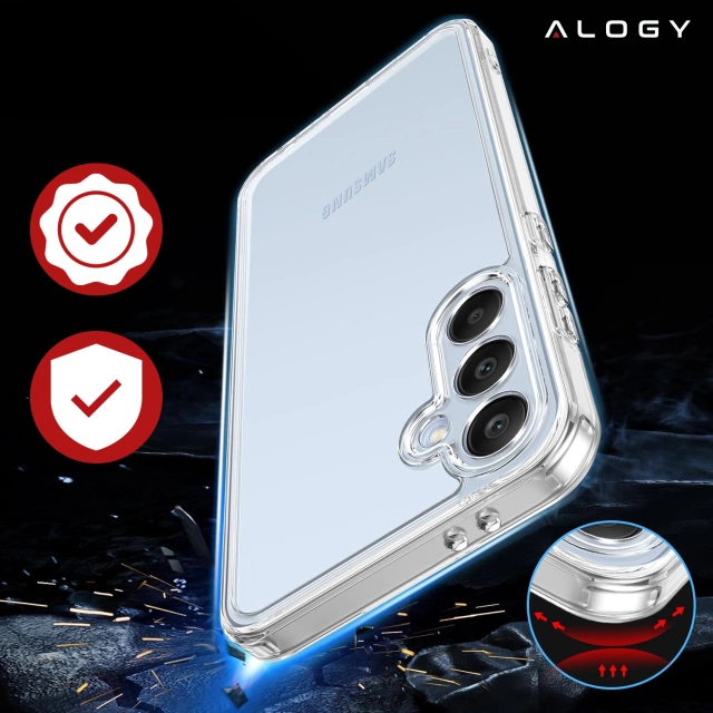 Etui do Samsung Galaxy S24 FE obudowa ochronna na telefon Alogy HybridShield™️ Case Przezroczyste