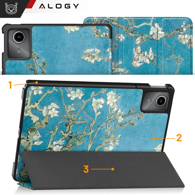 Etui do Lenovo Tab K11 / K11E 11” M11 10.95" TB330FU / TB330XU / TB331FC obudowa na tablet Case Alogy Book Cover Kwitnący migdałowiec (van Gogh) + Rysik