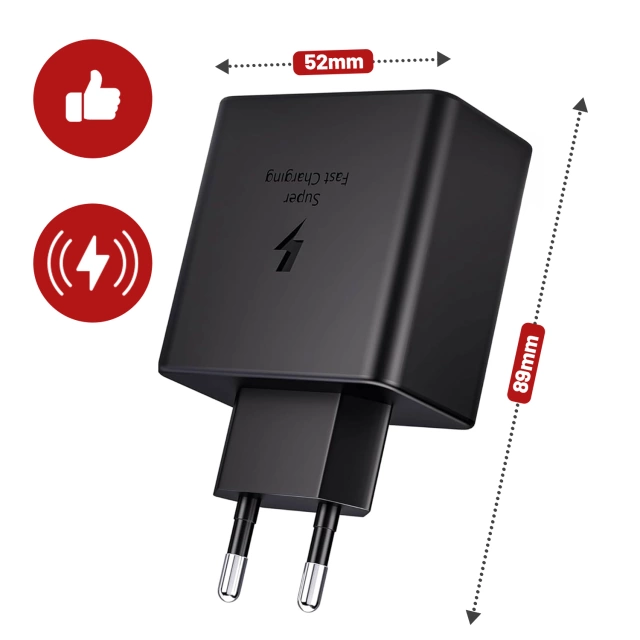Alogy Ładowarka sieciowa USB-C typ C PD Premium szybka 45W 3A + Kabel Type-C 1M czarna