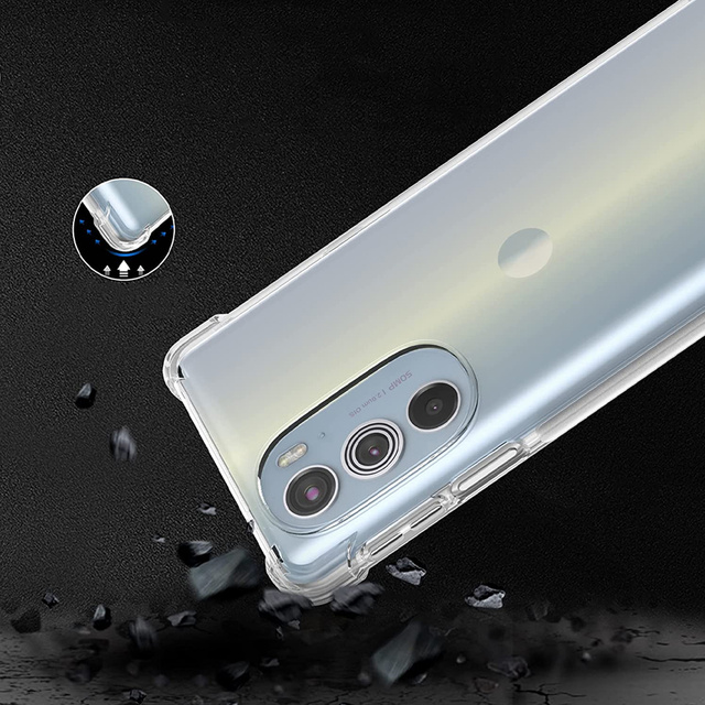 Alogy Etui na telefon silikonowe pancerne ShockProof do Motorola Moto Edge 30 Pro Przezroczyste