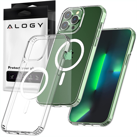 Alogy Etui do telefonu Ultra Slim Mag do ładowarek Qi do Apple iPhone 13 Pro Max Przezroczyste