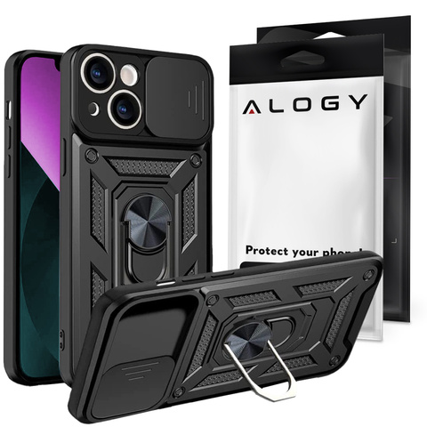 Alogy Etui na telefon Camshield Stand Ring z osłonką na aparat do Apple iPhone 13 Mini