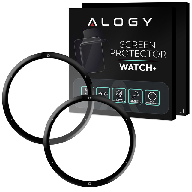 Alogy 2x Szkło na smartwatch elastyczne 3D do Garmin Venu 2s 40mm Black