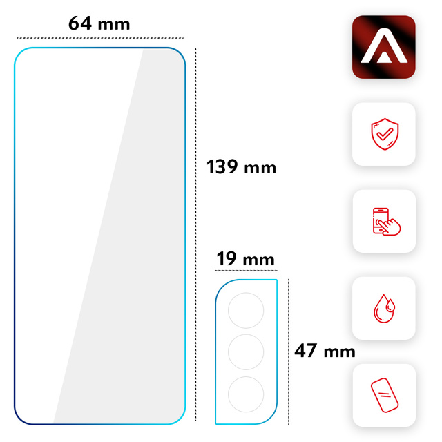 Alogy Glass Pack 3x Szkło hartowane na ekran 9h + 2x Szkło na obiektyw do Samsung Galaxy S22