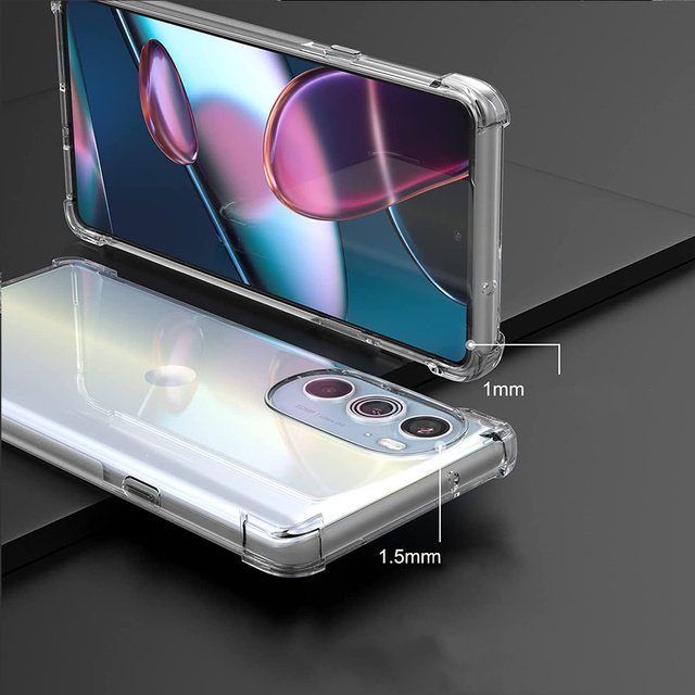 Alogy Etui na telefon silikonowe pancerne ShockProof do Motorola Moto Edge 30 Pro Przezroczyste