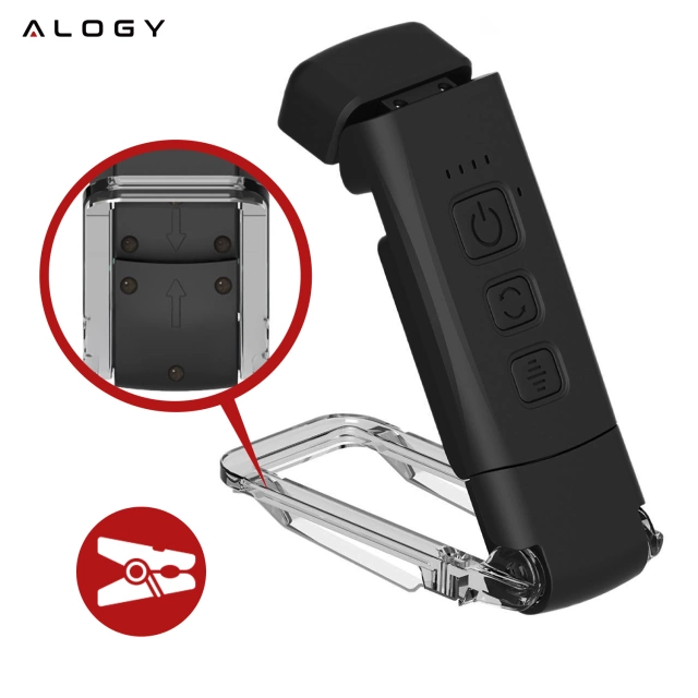 Lampka LED do czytania Alogy Clip Lamp Lampa z klipsem do książki ładowana Czarna