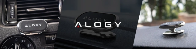 Uchwyt magnetyczny samochodowy do telefonu – uniwersalny, na kokpit i deskę rozdzielczą, stabilny i mocny – Alogy SilverMount™ Srebrny