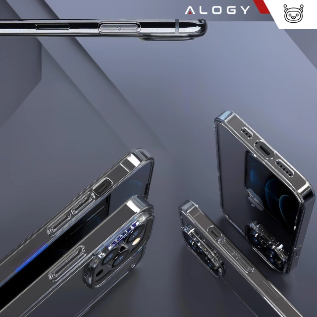 Alogy Etui na telefon pancerne obudowa Hybrid Case z osłoną na aparat do Apple iPhone 13 Pro Przezroczyste