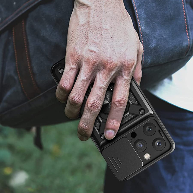 Alogy Camshield Stand Ring Etui na telefon z osłonką na aparat do Apple iPhone 14 Pro