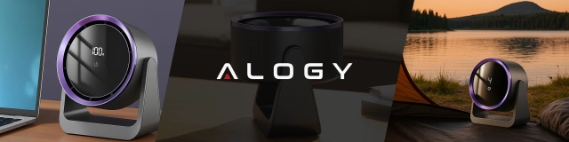 Przenośny wentylator biurkowy Alogy 4000mAh 5 prędkości regulowany kąt montaż naścienny wentylator chłodzący 