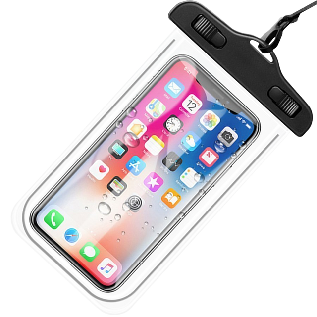 Etui saszetka TWC1 wodoodporne wodoszczelne pokrowiec na telefon 7.2" IPX8 30M przezroczyste okienko Czarne