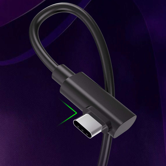 Alogy Kabel do okularów VR przewód USB do USB Type-C 5m do Oculus Link Quest 1 2 Czarny
