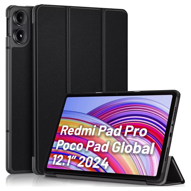 Etui do Xiaomi Redmi Pad Pro / Poco Pad Global 12.1" 2024 Alogy Book Cover Case obudowa na tablet Czarne