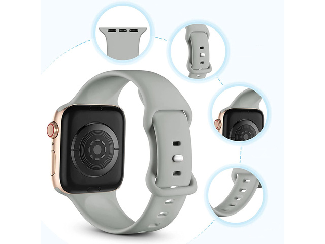 Alogy Sportowy pasek do smartwatcha gumowy do Apple Watch 42/44/45/49mm Szary
