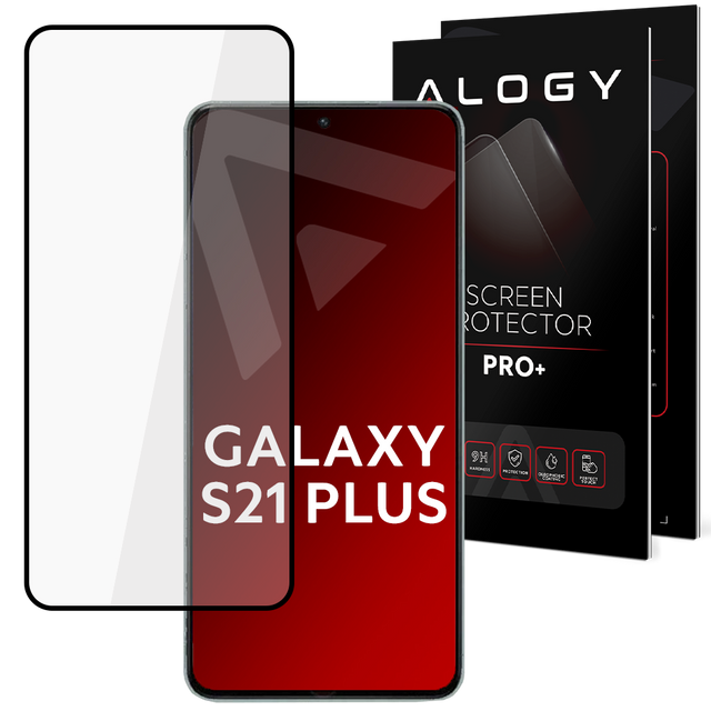 Alogy Full Glue case friendly Szkło hartowane do etui do Samsung Galaxy S21 Plus Czarne
