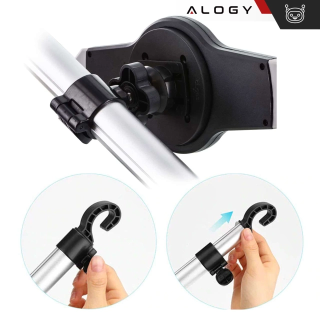 Alogy Uchwyt samochodowy na zagłówki do telefonu tabletu 7"-10,5"