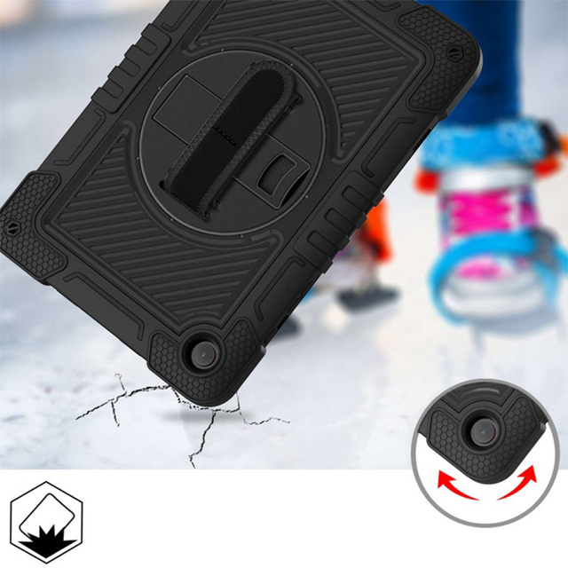Alogy Etui do Samsung Galaxy Tab A9+ Plus 2023 11" X210/X215/X216 pancerne obudowa z paskiem Case czarne