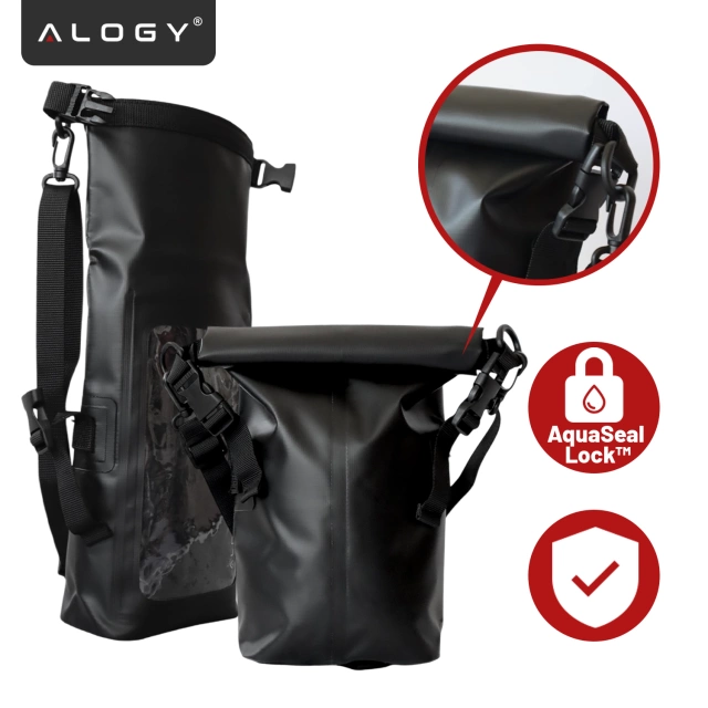Alogy Sakwa Etui wodoodporne na telefon duża torba worek Case Waterproof Czarne