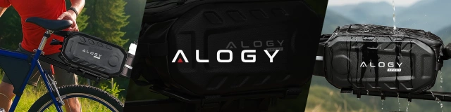 Torba sakwa rowerowa na bagażnik 17l kufer tylna wodoodporna czarna Alogy Sport RoadGear™ Czarna
