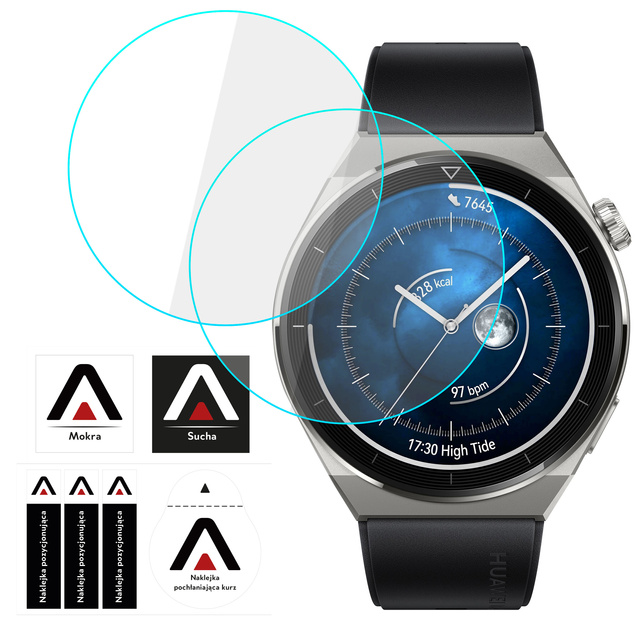Alogy Screen Protector Watch+ 2x Szkło Hartowane ochronne na smartwatch do Huawei Watch GT 3 Pro 46mm