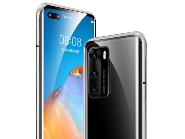 Etui na telefon magnetyczne Dr.Fit szklane do Huawei P40 Srebrne