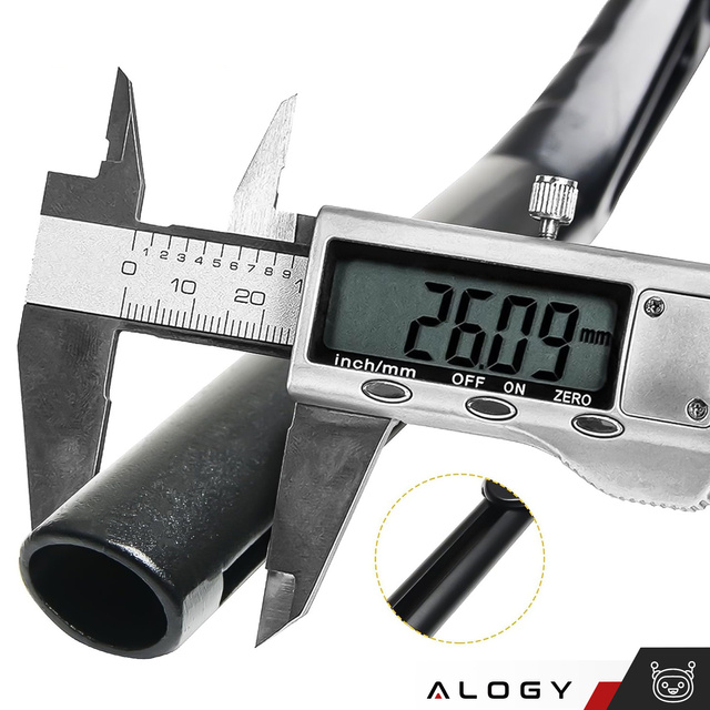 Alogy Bike Stopka rowerowa podpórka nóżka regulowana stojak do roweru 24-29 cm centralna aluminiowa czarna