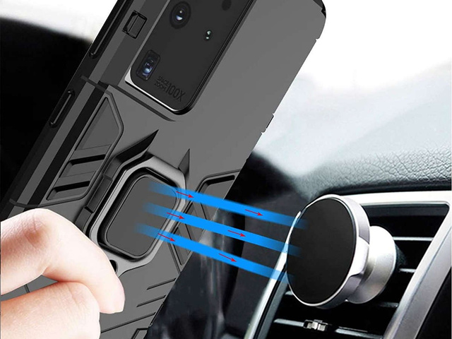 Alogy Etui na telefon Stand Ring Armor do Samsung Galaxy S21 Ultra czarne