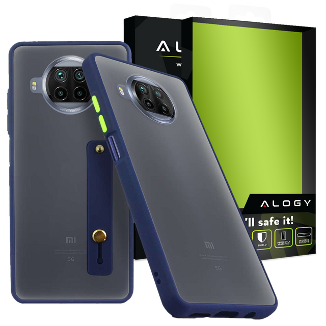 Alogy Etui na telefon bumper case z paskiem do Xiaomi Mi 10T Lite Granatowe