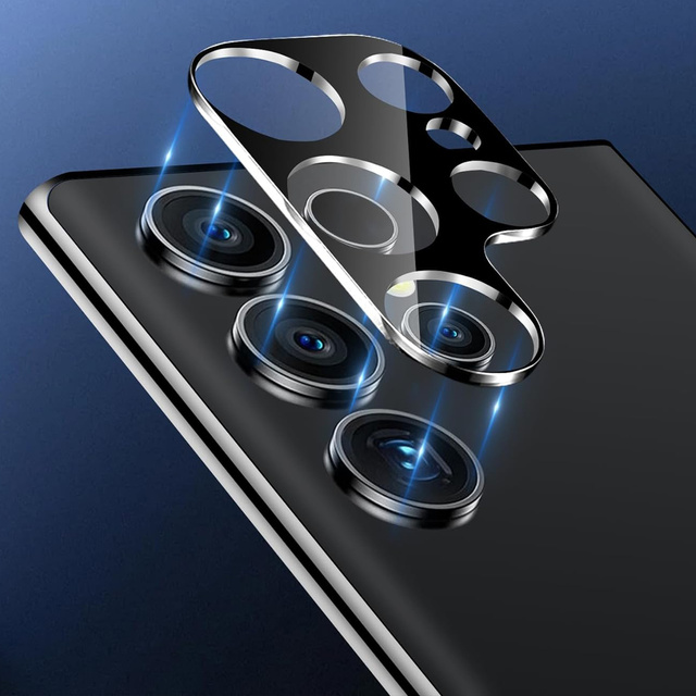 Alogy Metal Lens Metalowa osłonka do Samsung Galaxy S24 Ultra ochronna na wyspe aparat obiektyw Czarna