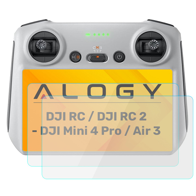 Alogy Screen Protector PRO+ 2x Szkło hartowane do DJI RC / DJI RC 2 - DJI Mini 4 Pro / Air 3 na ekran drona 