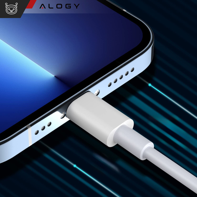 Alogy Kabel 2m Fast Charging Cable USB-C do Lightning do ładowania 20W White 