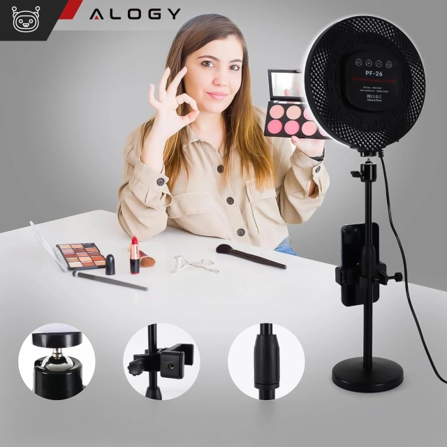 Wentylator podwójny wiatrak samochodowy na kokpit regulowany Alogy Car 12V Czarny