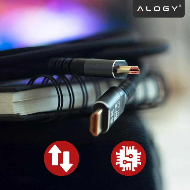 Alogy 8K Kabel HDMI 2.1 60Hz 48GBps 5m Czarny