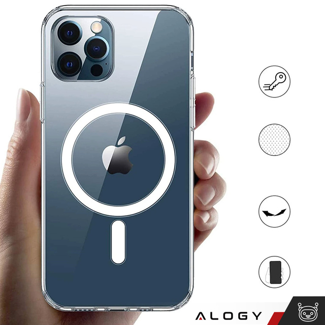 Alogy Etui na telefon do iPhone 15 Pro Hybrid Case do MagSafe magnetyczne Przezroczyste