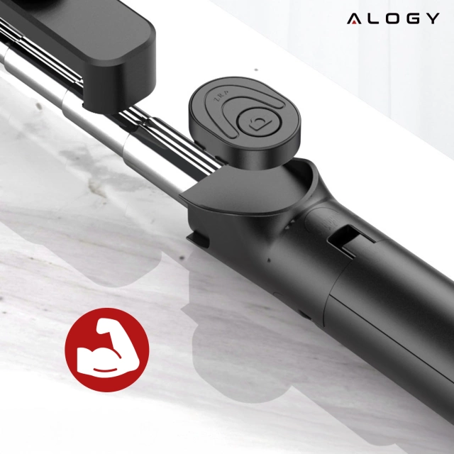 Selfie stick Alogy Tripod Stand Uchwyt ze statywem na telefon z pilotem Bluetooth Czarny