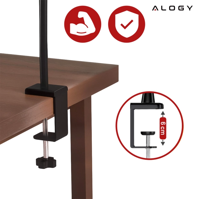Lampka biurkowa LED Alogy LED lamp oświetlenie z elastycznym ramieniem do biurka ramy łóżka