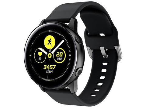 Alogy Gumowy Uniwersalny pasek sportowy soft band do smartwatcha 20mm Czarny