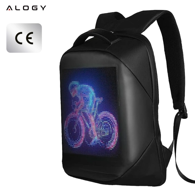 Plecak z oświetleniem LED RGB Alogy PixelBag™ Piksele bluetooth led telefon komórkowy sterowana aplikacją pixel Czarny