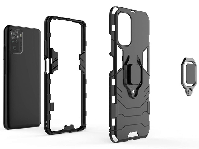 Alogy Etui na telefon Stand Ring Armor do Xiaomi Redmi Note 10/10s czarne