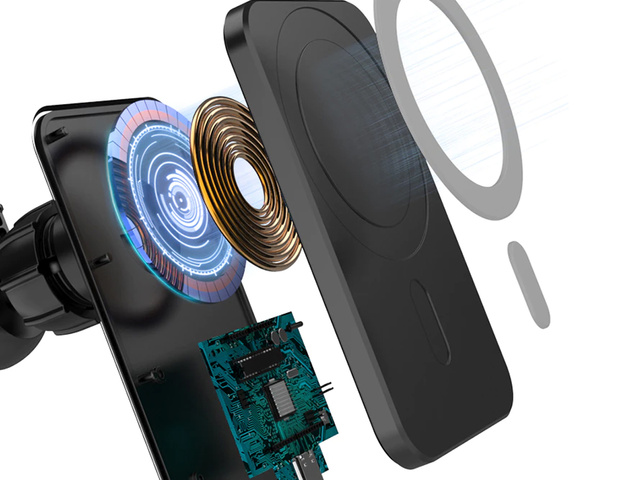 Alogy Uchwyt samochodowy z ładowarką indukcyjną Qi do MagSafe na kratkę 15W