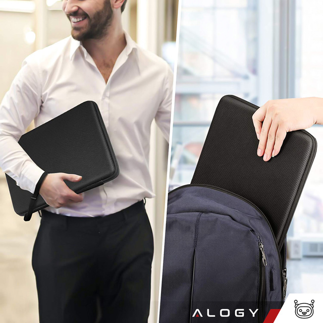 Alogy Hard Foam Bag Torba na laptopa, MacBooka Air Pro 13.3" etui ochronne do laptopów 13-14" Czarna