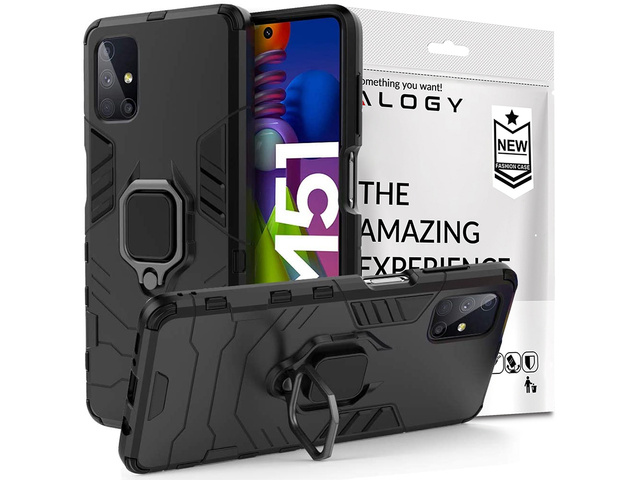 Alogy Etui na telefon Stand Ring Armor do Samsung Galaxy M51 czarne